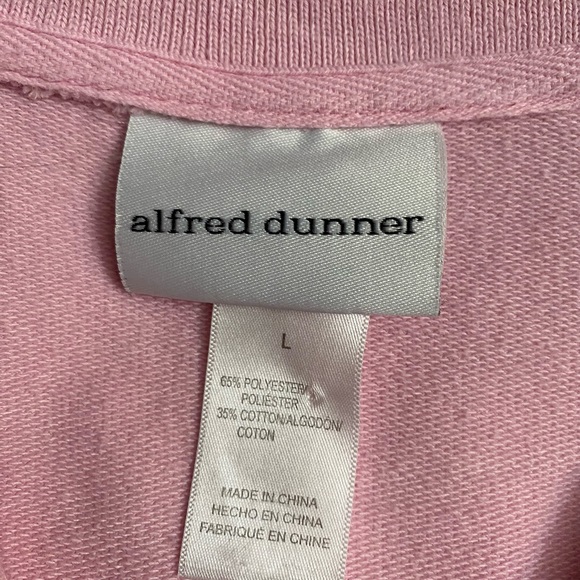 Hoodies Alfred Dunner Pink garden scene Cottagecore Grannycore Sweatshirt WomenL - Picture 8 of 12